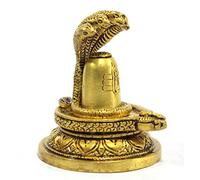 eSplanade Shivling in ottone con Sheshnag | Shiva Lingam Shiv Ling Idol Murti Natraj per la decorazione domestica o la Pooja/puja quotidiana (Lingam)