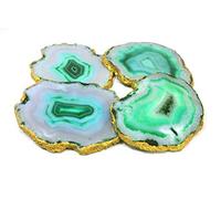 Esplanade Sottobicchieri di agata verde per birra, caffè, tè, sottobicchieri, set di 4 sottobicchieri - perfetti accessori da tavola