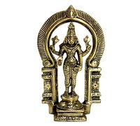 eSplanade - Statua in ottone Balaji "Lord Vishnu Narayan", Narayana Moorti Murti Idolo in preghiera per Pooja, decorazione per la casa, altezza 7 cm