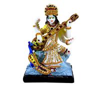 eSplanade Statua in resina Saraswati Maa Murti Idol - 28 cm - Multicolore (pavone multicolore)