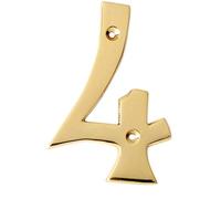 eSplanade Targhetta numerica appiccicosa per porta dell'hotel, in ottone da 10,2 cm, numero numerico 0-9 (4)