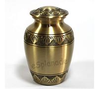 eSplanade Urna per cremazione in Ottone Urna per memoriali Contenitore per Vaso per Vaso | Urne in Ottone | Urna di Metallo | Burial Urn | Urna commemorativa (Bronzo)