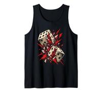 Esplodere Dadi Rosso Frammenti Astratto Fortunato Design Canotta