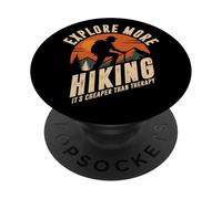 Esplora di più Trekking Montagne Campeggio Funny Explorer Escursionista PopSockets PopGrip Adesivo