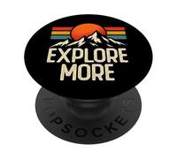 Esplora di più Trekking Montagne Campeggio Funny Explorer Escursionista PopSockets PopGrip Adesivo