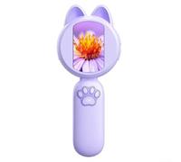 Esplora il mondo con mini microscopio portatile per bambini, 8 luci LED regolabili e durata della batteria di 2 ore per avventure all'aperto (viola)