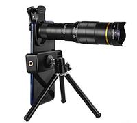 Esplora il mondo della fotografia Teleobiettivo 32X progettato per smartphone, include un robusto treppiede