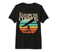 Esplora Il telescopio Cosmos Astronomy Retro Maglietta Premium