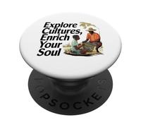 Esplora le Culture Arricchisci la Tua Anima Tema Diversità PopSockets PopGrip Adesivo