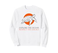 Esplora l'oceano Rispetta la Gente del Posto (Turtle Graphic) Felpa