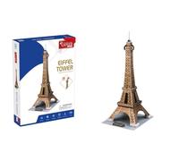 ESPLORA - Torre Eiffel - Puzzle 3D - 540020-39 Pezzi - Monumento Storico - Livello 4 - Senza Colla o Forbici - Educativo - Parigi - Gioco di Costruzione - Regalo - Modello - A Partire da 5 anni