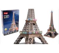 ESPLORA - Torre Eiffel - Puzzle 3D Luminosi - 540050 - 84 Pezzi - Monumento Storico - Livello 6 - Senza Colla o Forbici - Parigi - Gioco di Costruzione - Regalo - Modello - Dai 8 anni in su
