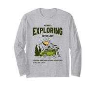 Esplorare Sempre - Avventure all'aperto in Montagna falò Maglia a Manica