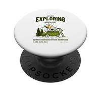 Esplorare sempre - Avventure all'aperto in montagna falò PopSockets PopGrip Adesivo