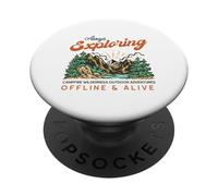 Esplorare sempre - Avventure all'aperto nella natura selvaggia del falò PopSockets PopGrip Adesivo