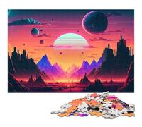 Esplorare un mondo lontano Puzzle da 1000 pezzi per adulti gioco educativo sfida giocattolo regali di Babbo Natale segreto (dimensioni 38x26 cm)