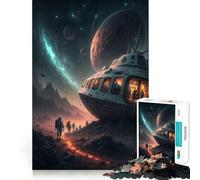 Esplorazione spaziale︰ Puzzle di astronauti e astronavi da 1000 pezzi per adolescenti Rafforza la memoria, calma e relax Bordi lisci (50x75cm)