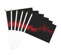Esplosione Burst Rosso Nero Stampa Convenienza Palmare Bandiera Leggero Bandiere Decor Indoor Outdoor Eventi Feste