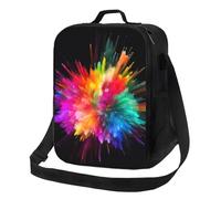 esplosione di colore Borsa per il pranzo per donne uomini isolata Lunch Box riutilizzabile a prova di perdite Lunch Tote Bags Cooler Contenitori per alimenti Borsa per pasti a spalla per lavoro Viaggi