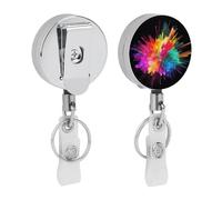 Esplosione di colore retrattile badge bobina con robusta clip a coccodrillo carino infermieristica porta badge porta carta d'identità portachiavi per lavoratori d'ufficio insegnanti donne regali