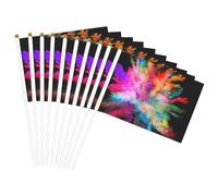 Esplosione di colore Stampa Leggero Palmare Bandiera Bifacciale Bandiere Partito Parata Home Decor Celebrazioni
