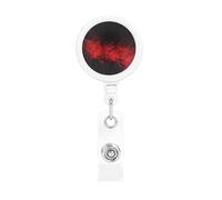 Esplosione esplosione rosso nero porta badge retrattile resistente retrattile badge bobine con clip per cintura divertente nome ID badge clip portachiavi porta carta d'identità per infermiere