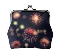 Esplosione Firework 3D piccoli portafogli donna, portafogli da donna, portamonete da donna, piccolo portafoglio da donna, con cerniera e blocco bacio, nero, Taglia unica, Art Deco
