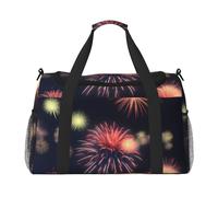 Esplosione Fuochi d'artificio Stampa 3D Grande Capacità Mano Carry Bag per le Donne Pieghevole Carry On Tote per Viaggio in Aereo