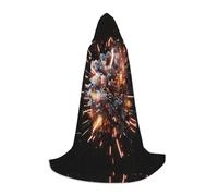 Esplosione Fuochi D'artificio Stampa 3D Mantello Con Cappuccio Per Halloween, Mago Vampiro Tristo Mietitore Costumi, Stile Rinascimentale