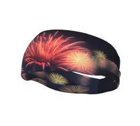 Esplosione Fuochi D'artificio Stampa 3d Sport Sweatband Elastico Traspirante E Umidità Wicking Fascia Per La Corsa
