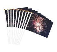 Esplosione Fuochi D'artificio Stampa Convenienza Bandiere Palmare Bandiera Portatile Decorazione Matrimoni Anniversari Vacanze