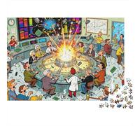 Esplosione nel Laboratorio di Viaggio nel Tempo della Scienza-Fiction Puzzle in Legno Impermeabile Puzzles Da 1000 Pezzi Regali Per Adulti Sfidanti E Rompicapo Per Decorazioni Domestiche