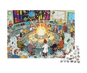 Esplosione nel Laboratorio di Viaggio nel Tempo della Scienza-Fiction Puzzle in Legno Impermeabile Puzzles Da 1000 Pezzi Per Adulti Colorati Giochi Educativi