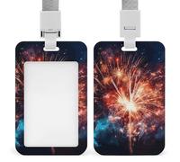 Esplosione Porta badge con cordino impermeabile porta carte d'identità con protezione nome per lavoro, ufficio, insegnante, infermiera