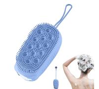 Esponja de Silicona - Suave | Cepillo Ducha - Silicone Body Scrubber for Shower - Masaje Doble Cara Limpieza Piel para Viaje Hogar Azul Rosa Gris azienda Calidad Diseño Duradero 1Ud