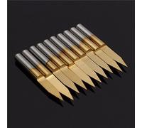 EsportsMJJ 10Pcs 3.175 mm Gambo 30 Gradi 0.2 mm PCB Incisione Bits Titanio Rivestito Carburo Frese CNC Bit