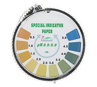 EsportsMJJ Precisione Ph Strisce Di Prova Rotolo Breve Intervallo 0.5-5.0 Indicatore Carta Tester Colore Grafico 5M/16,4 Ft
