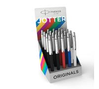 Espositore 20 penne a sfera Parker Jotte nero/rosso/bianco/blu - 2190110