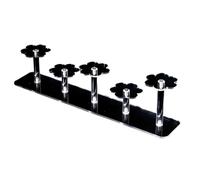 Espositore a 5 ripiani in acrilico trasparente a forma di pizzo per bambole, cosmetici, profumi, gioielli, compatto 24,8 x 6,5 x 7,5 cm