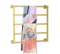 Espositore a 5 ripiani in metallo per sciarpe, 120 x 60 cm, montaggio a parete, perfetto per appendere sciarpe, asciugamani, pantaloni, coperte di seta, cinture e accessori