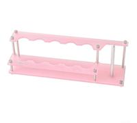 Espositore a due livelli in acrilico per attrezzi da pesca, con slot per canna, scomparti galleggianti e montaggio a vite da 1/4 integrato per apparecchi di illuminazione (rosa)