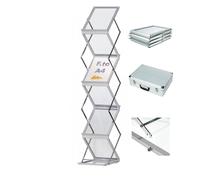 ESPOSITORE A FISARMONICA PORTA DEPLIANT BROCHURE A4 PIEGHEVOLE TRASPORTABILE