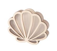 Espositore a forma di conchiglia, supporto da tavolo per tesori, pannello acrilico trasparente, base in legno, per camera da , organizer per ricordi nautici, scatola decorativa marina per stelle