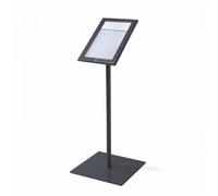 Espositore a Leggio con Piantana 29x47,7x2,3 cm in Alluminio Porta Menù Nera