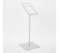 Espositore a Leggio con Piantana 29x47,7x2,3 cm in Alluminio Porta Menù Silver