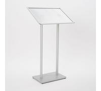 Espositore a Leggio con Piantana 45x110x30 cm in MDF Silver