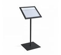 Espositore a Leggio con Piantana 50,5x47,7x2,3 cm in Alluminio Porta Menù Nera