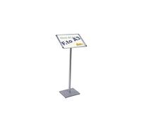 ESPOSITORE A LEGGIO DA PAVIMENTO BASE QUADRA CORNICE ORIENTABILE FORMATO A3