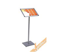 ESPOSITORE A LEGGIO DA PAVIMENTO BASE QUADRA CORNICE ORIENTABILE FORMATO A4