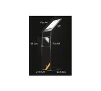 ESPOSITORE A LEGGIO IN PLEXIGLASS DA PAVIMENTO 1 TASCA A4 1 PORTA DEPLIANT